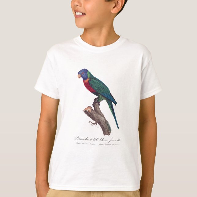 Perruche a tete bleue, femelle/Rainbow lorikeet, T Shirt (Framsida)