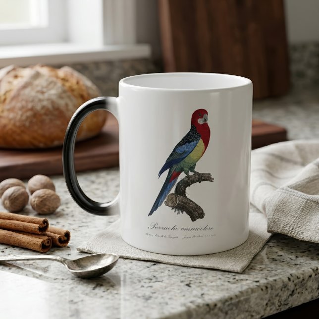 Perruche omnicolore/Östra rosella Magisk Mugg (Eastern rosella or Platycercus eximius parakeet. Color Morph Mug)