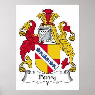 Perry familjvapensköld poster