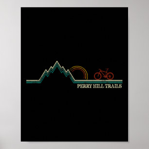 Perry Hill Waterbury, Vermont Mountainbiking Poster