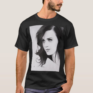 Perry Katy Pencil Porträtt. Klassisk T-Shirt