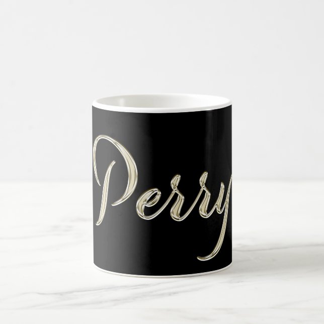Perry Name whitegold Tasse Teetasse Kaffeetasse Kaffemugg (Center)