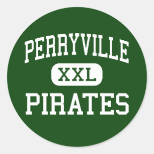 Perryville - pirater - kick - Perryville Missouri Runt Klistermärke