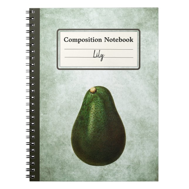 Persea Avocado Illustration Personlig Comp Anteckningsbok (Framsidan)