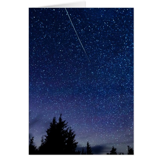 Perseid Meteor Shower Hälsningskort (Framsidan)
