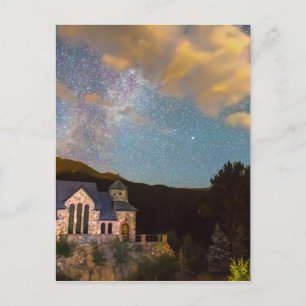 Perseid Meteor Shower och Chapel på Vykort