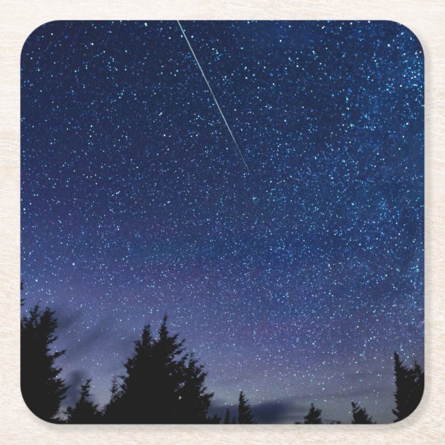 Perseid Meteor Shower Underlägg Papper Kvadrat (Framsidan)