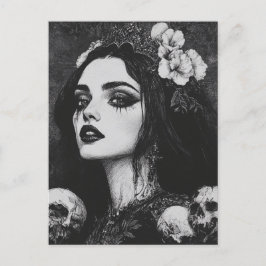 Persephone Black and White Vykort