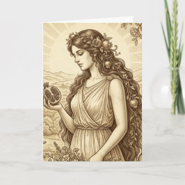 Persephone Grekisk Gudinna Lyckönskningskort Kort