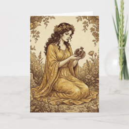 Persephone grekisk gudinnas gratulationskort kort