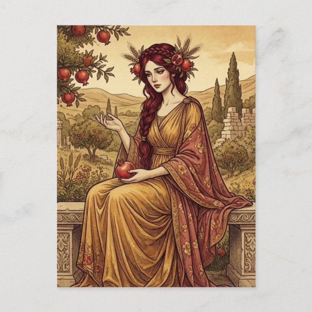 Persephone Grekisk mytologi konst Vykort (Framsida)