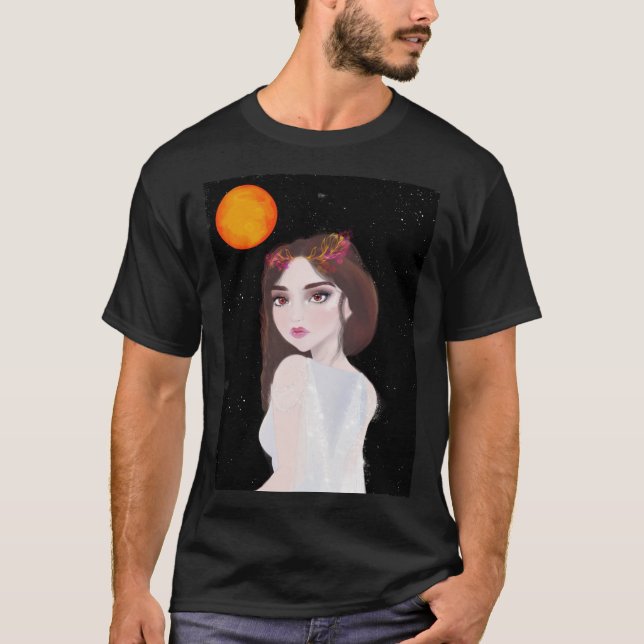 Persephone Grekiska gudinna Queen of the Underworl T Shirt (Framsida)