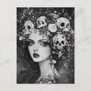 Persephone i svart och vitt vykort