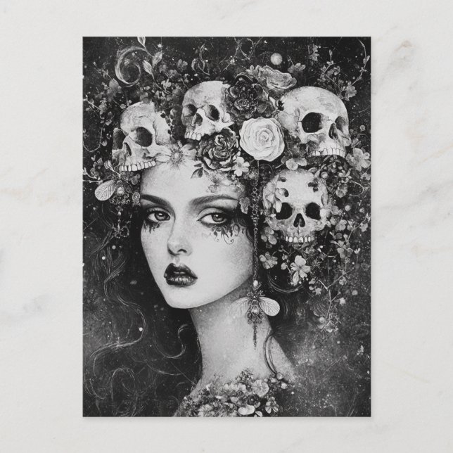 Persephone in Black and White Vykort (Framsida)