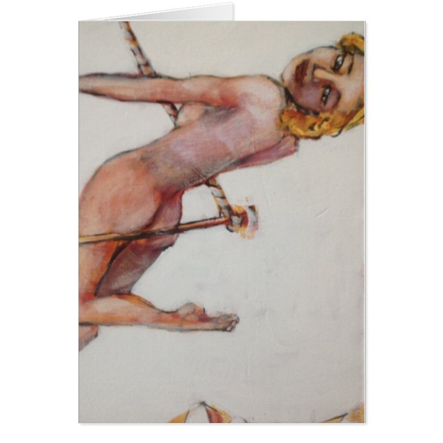 "Persephone, på Trapeze'en Hälsningskort (Framsidan)