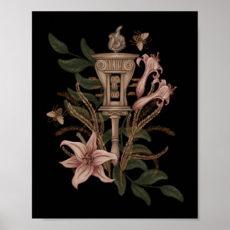 Persephone Sistrum Fält i Lilies och Maj Poster