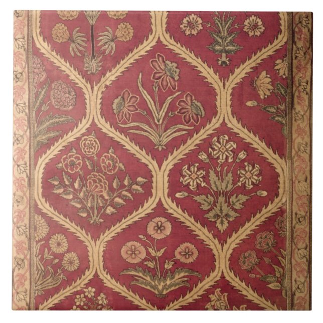 Perser eller turken mattar, det 16th/17. kakelplatta (Framsidan)