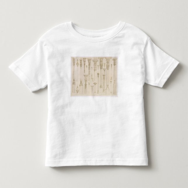 Perser och turkiska träkolonndesigner, från 'A T-shirt (Framsida)