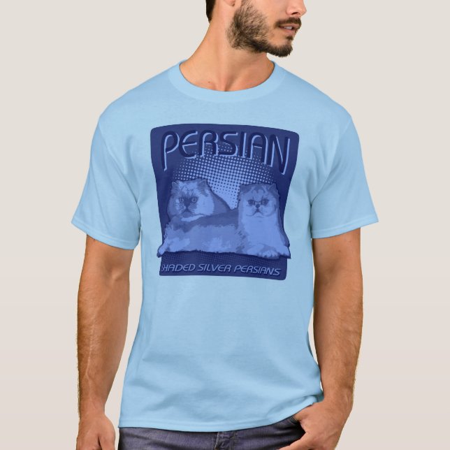 Perser - silver skuggade perser t-shirt (Framsida)