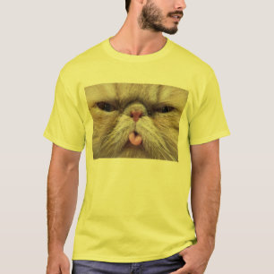 Perserkatt som ut klibbar tungan tee shirt