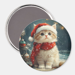 Perserkatte Jul Vintage Strand Magnet