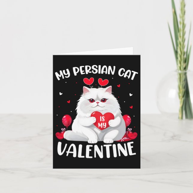 Perserkatten Är Min Alla Hjärtans Dag Perserkatten Kort (Framsida)