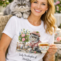 Perserkatten i blomsterhatt Pärlor på tehuset