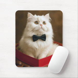 Perserkatten i valentinaskokladlåda musmatta