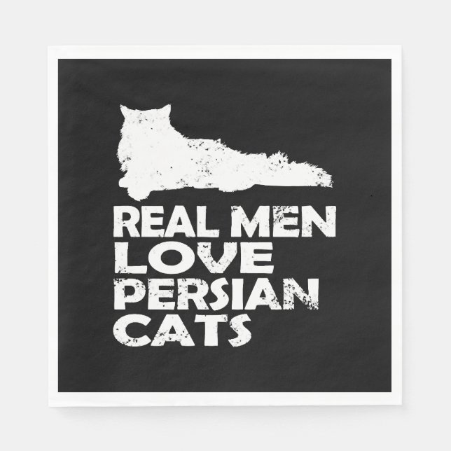 Perserkatten - riktiga män älskar perserkatten pappersservett (Framsidan)