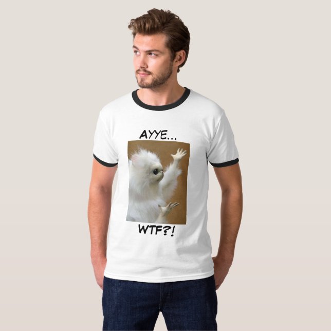 PerserkattmemeAyye WTF skjorta T-shirt (Hel framsida)