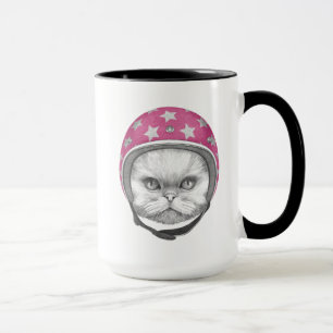 Perserkattmotorcykelryttare Mugg