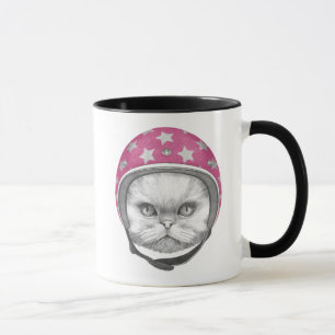 Perserkattmotorcykelryttare Mugg