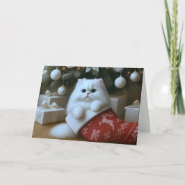 Perserkatts julstrumpa kort