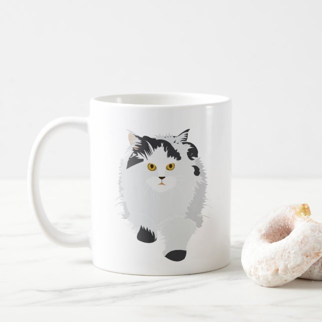 Perserkatts Kisse Kaffemugg (Med munk)