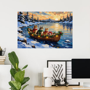 Perserkattsjulbåt Högtid Poster