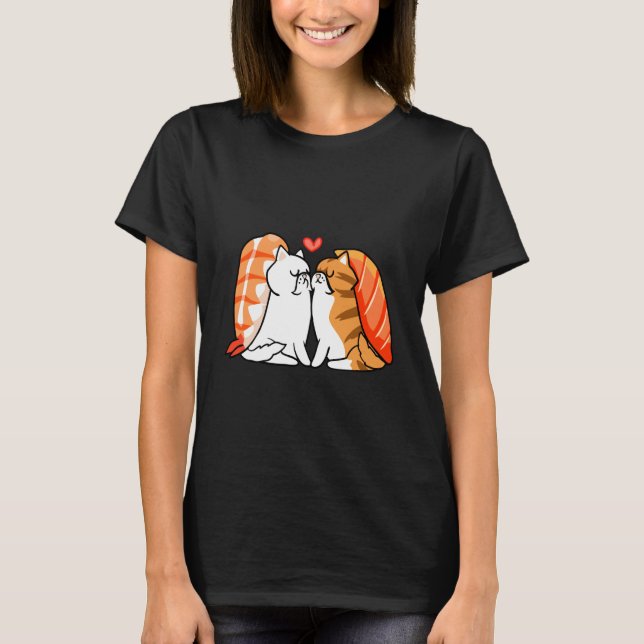 Perserkattskyss Sushi T Shirt (Framsida)