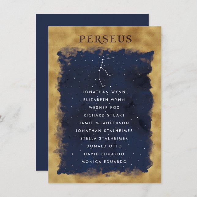 PERSEUS (Constellation Celestial Seittal Card) (Fram/baksida)