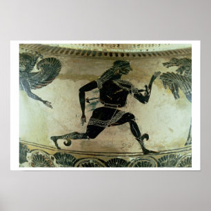 Perseus Fleeing från Gorgons, detaljer från A Poster