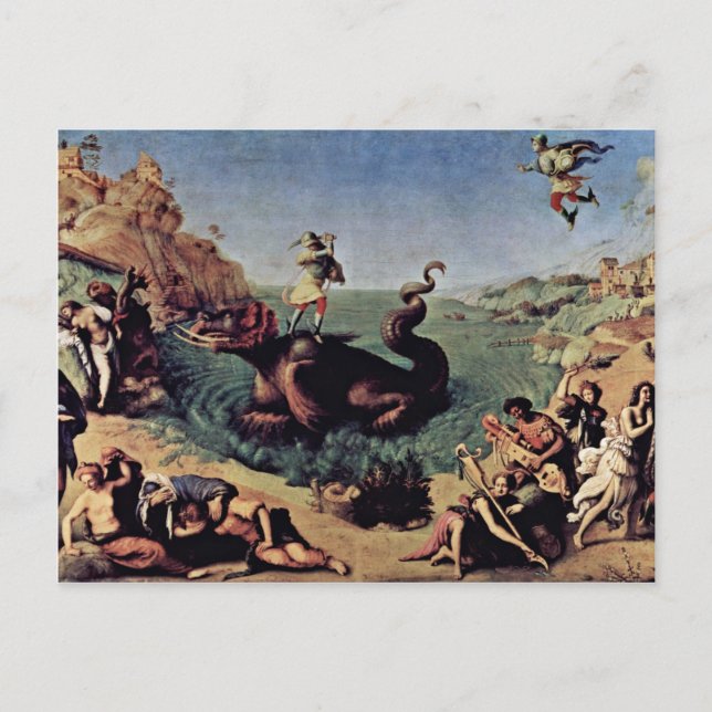 Perseus Freed Andromeda av Piero Di Cosimo Vykort (Framsida)