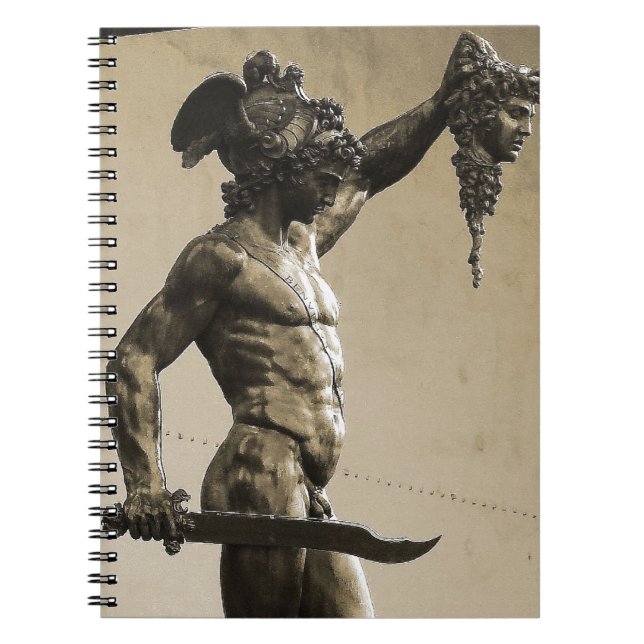 Perseus med ledaren för Medusa Anteckningsbok Med Spiral (Framsidan)