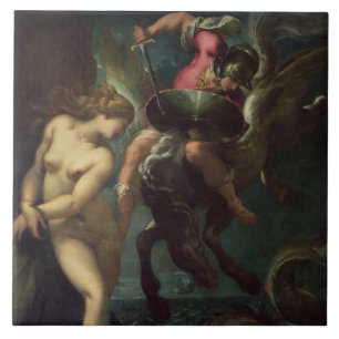 Perseus och Andromeda, c.1610 (olja på kanfas) Kakelplatta