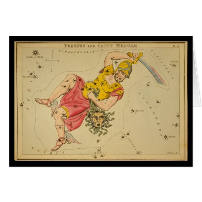 Perseus och Caput Medusae (Medusas chef) Hälsningskort (Framsidan Horizontal)