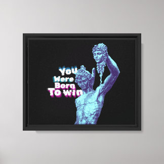 Perseus och Medusa Vaporwave Aesthetic Motivationa Canvastryck