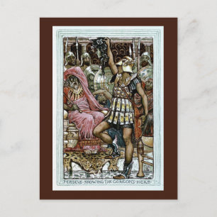 Perseus som visar Gorgons huvud Vykort