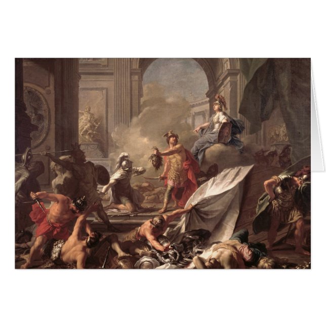 Perseus under skyddet av Minerva Hälsningskort (Framsidan Horizontal)
