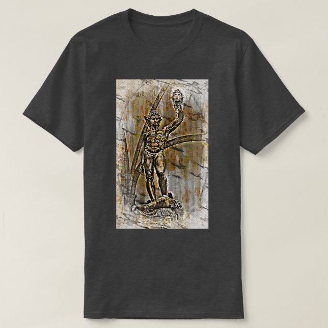 Perseus with the Head of Medusa Florence Italy T Shirt (Design framsida)