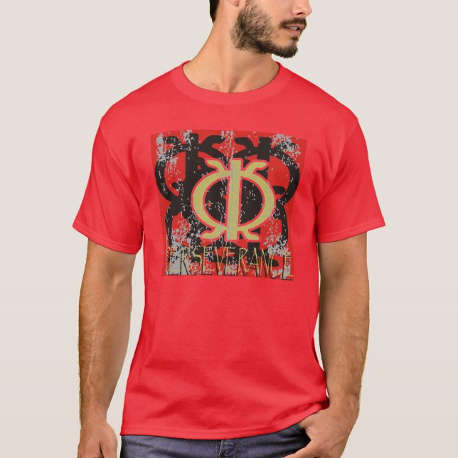 PERSEVERANCE ABSTRAKT ADINKRA TEE SHIRT (Framsida)