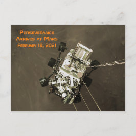 Perseverance Arrives at Mars (Semi-Gloss) Vykort