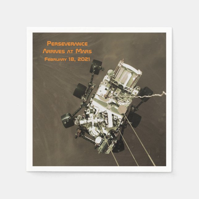 Perseverance Arrives på Mars Pappersservett (Framsidan)