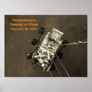 Perseverance Arrives på Mars Poster